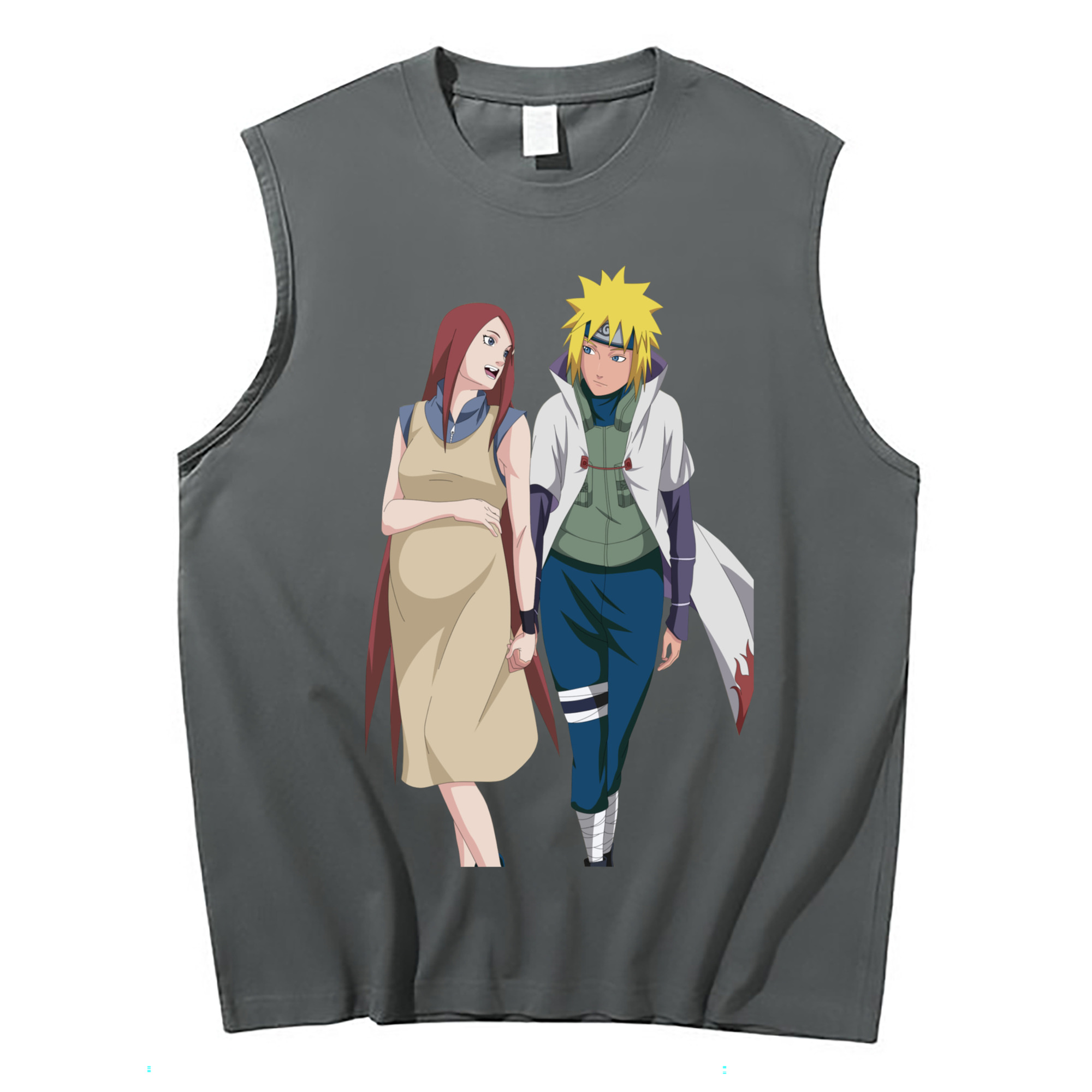 （画像用） NARUTO -ナルト- 波風 ミナト Namikaze Minato コットン100％タンクトップ（フロントプリント）